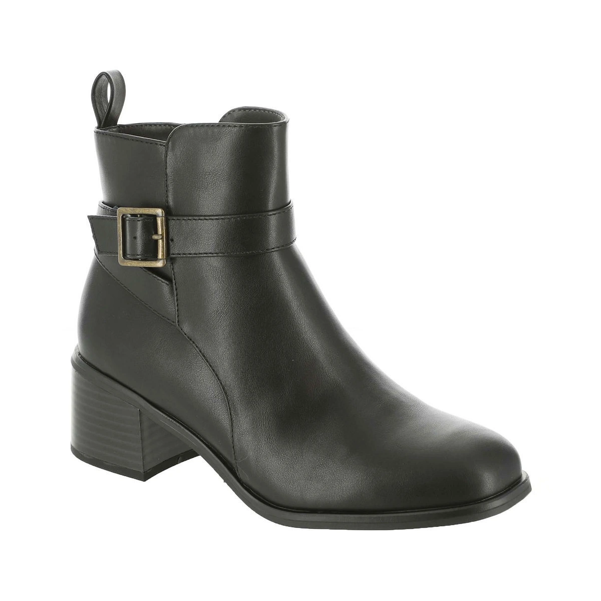White Mountain Women's Narrows Block Heel Ankle Booties — Black — Sizes 8, 10, 8.5