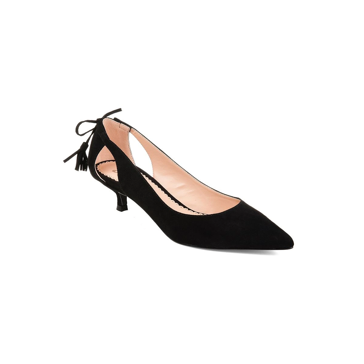 Journee Collection Women's Bindi Kitten Heel Pumps — Black — Size 8.5