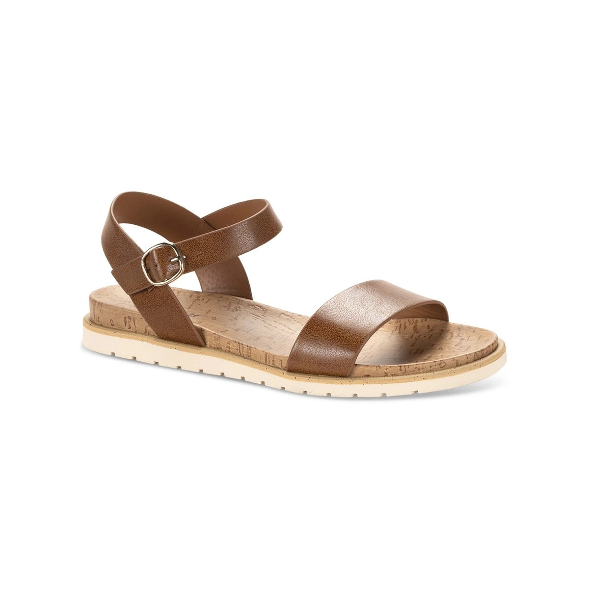Style & Co Women's Mayaa Flat Sandals, Exclusively at Macy's - Cognac — Size 7