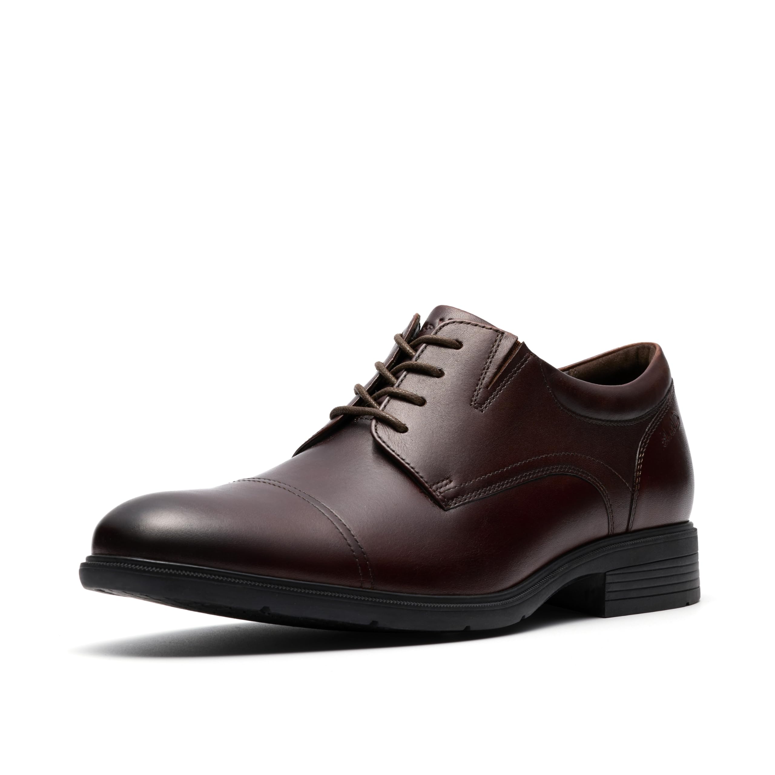 Clarks Men's Steadwell Cap Oxford Shoes, Mahogany, 10 — Brown