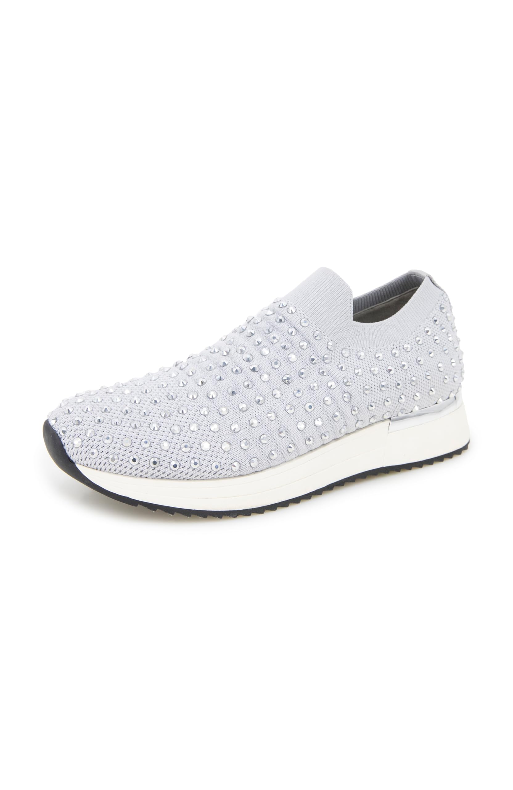 Kenneth Cole Reaction Women's Cameron Jewel Jogger Sneaker, Grey, 8