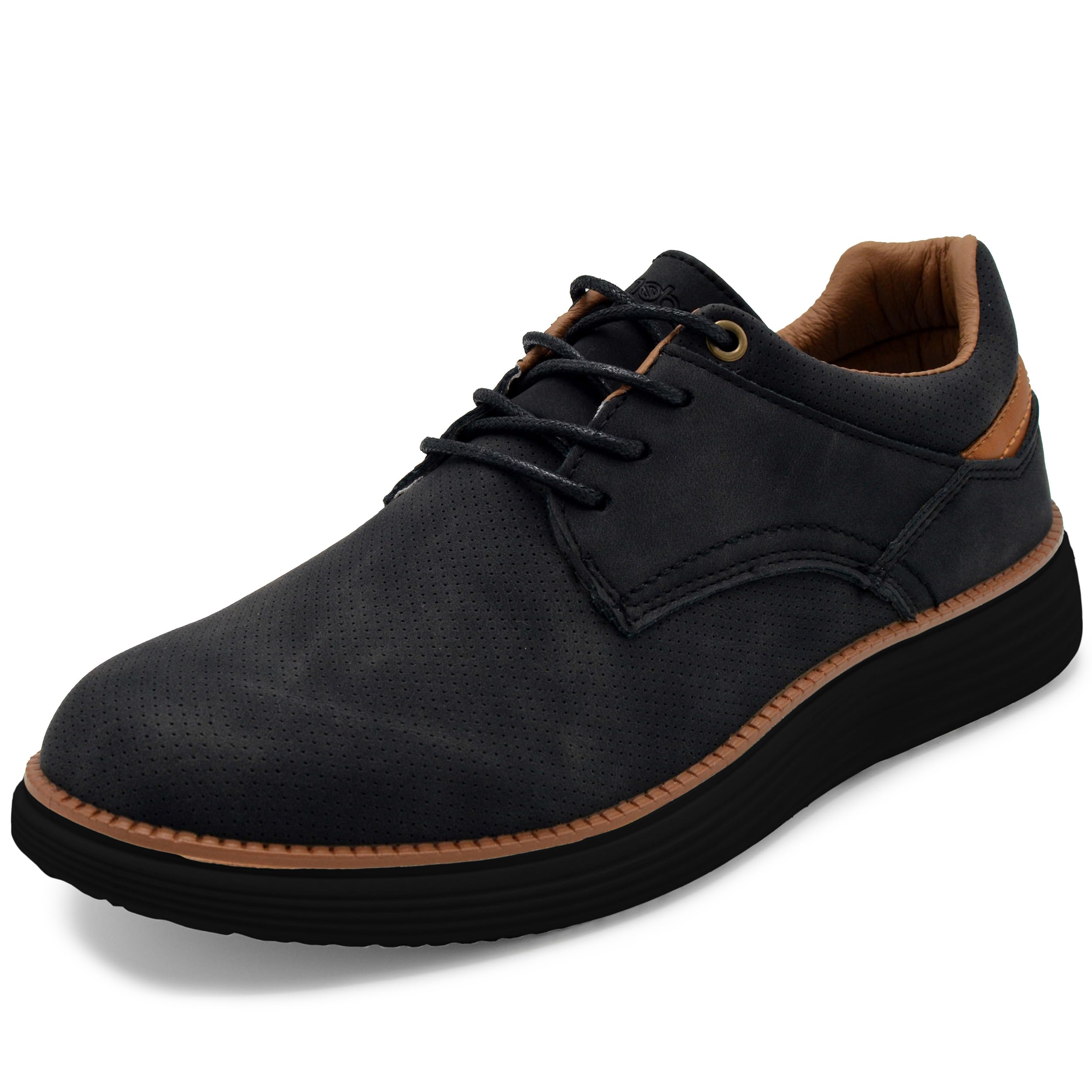 Akademiks Men's Dayton Oxford, Black/Black, Size 9