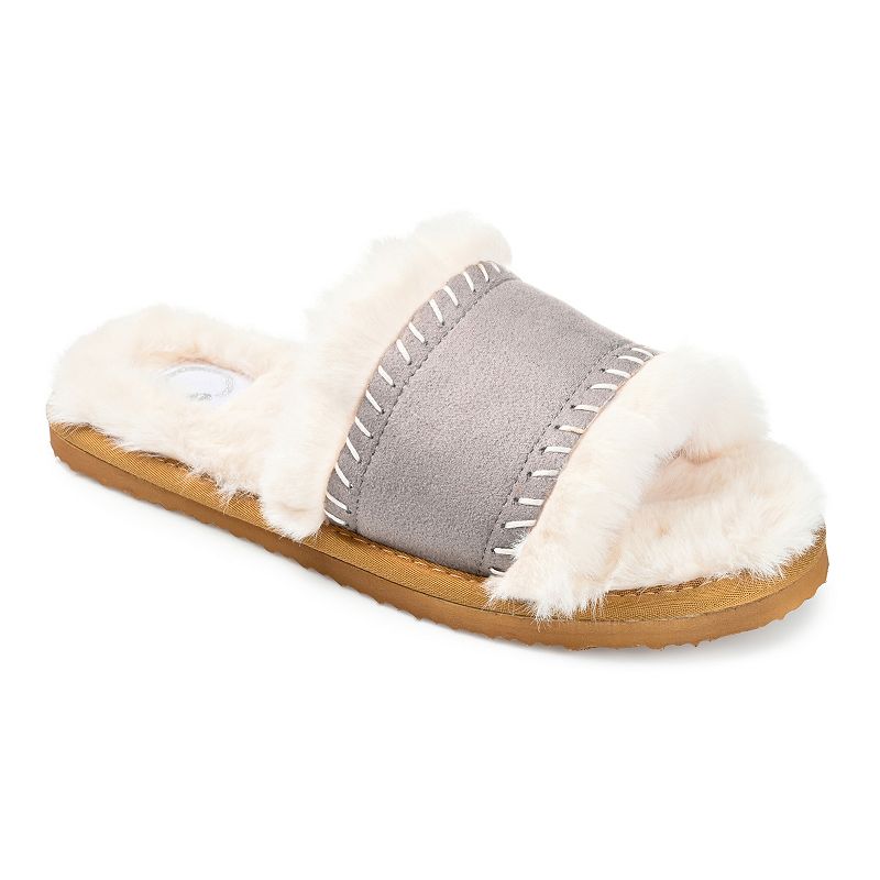 Journee Collection Women's Mardie Slide Slippers — Grey — Size 10
