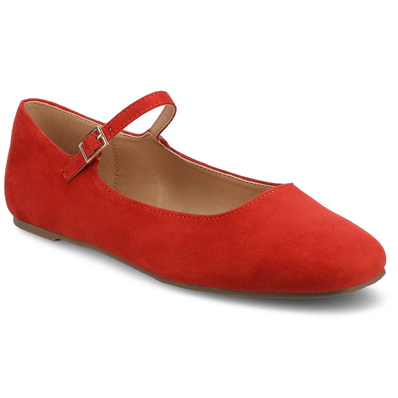 Journee Collection Women's Carrie Flat — Red — Size 9.5