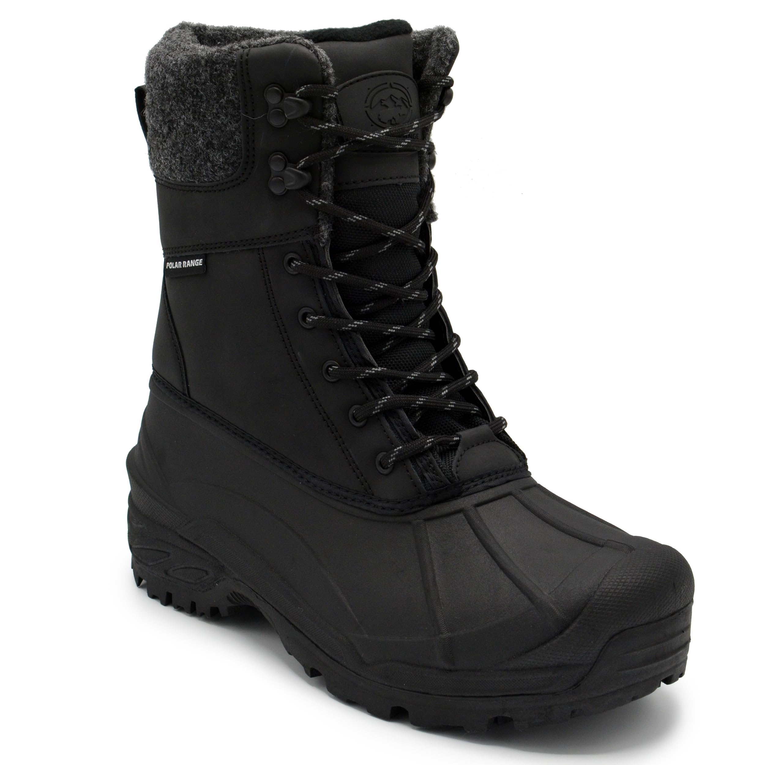 Polar Range Men's Tasco Cold Weather Snow Boot 11 — Black