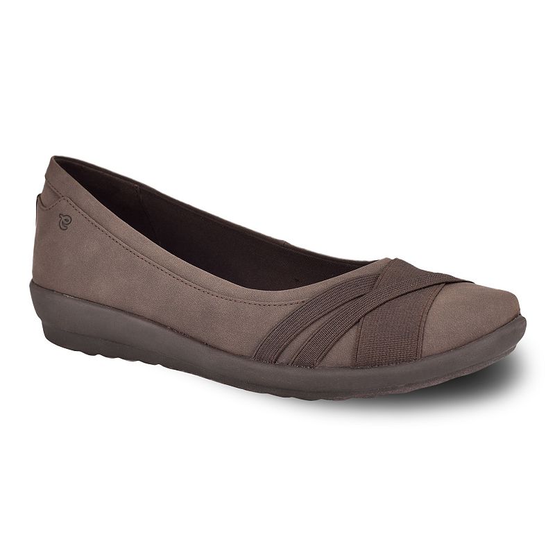 Easy Spirit Women's Acasia Round Toe Slip-on Casual Flats — Brown — Size 7.5