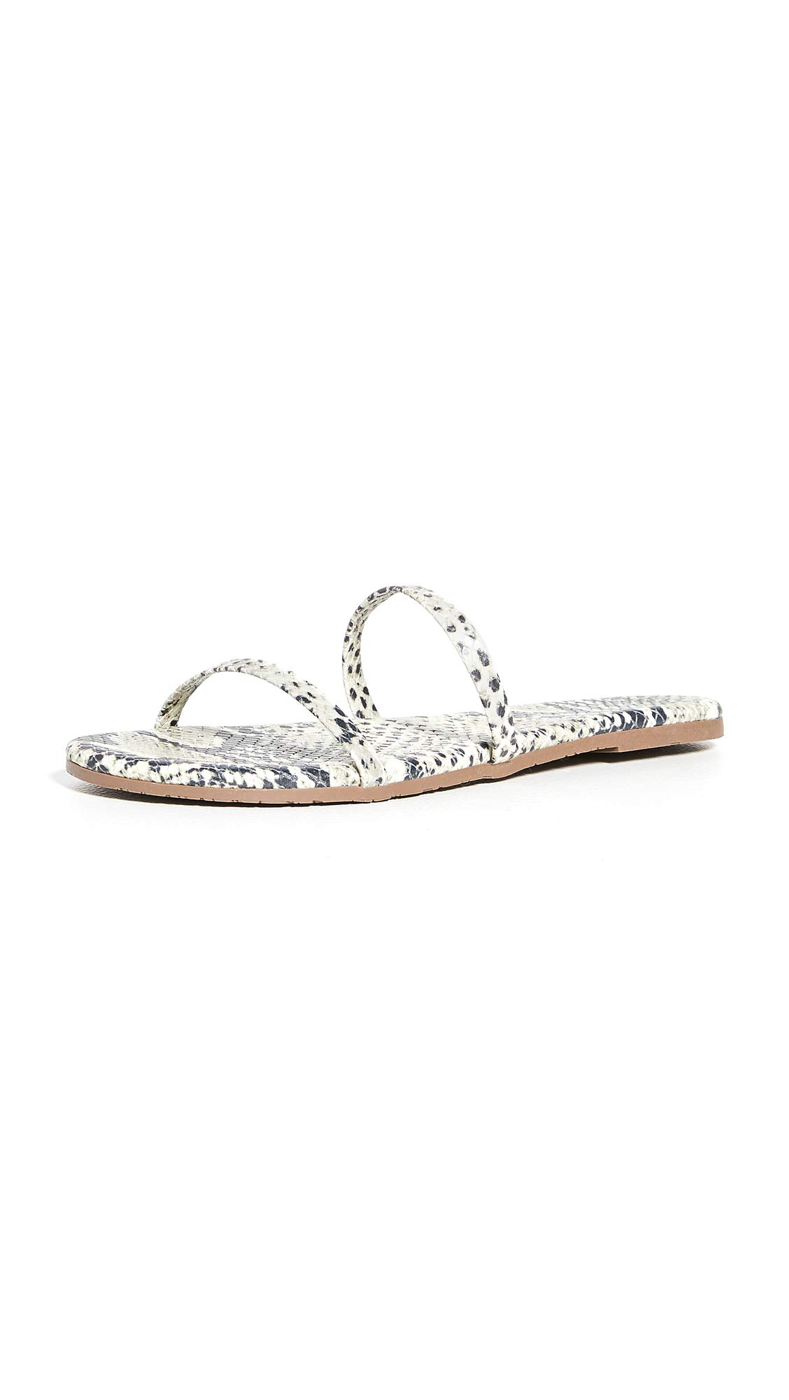 Tkees Women's Gemma Exotic Sandals, Sandsnake, Print, Grey, 9 Medium US — Gray