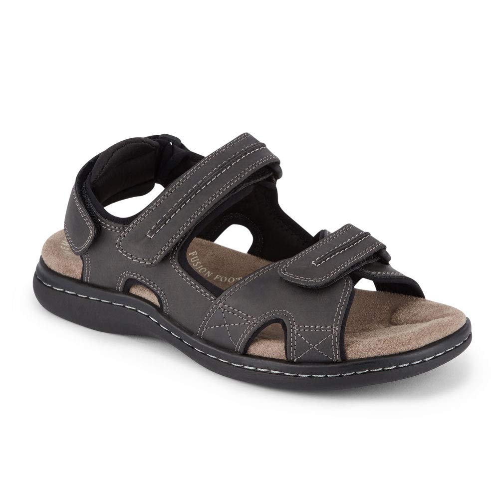 Dockers Men's Newpage Outdoor Sport Sandal Memory Foam, Grey, 12 M