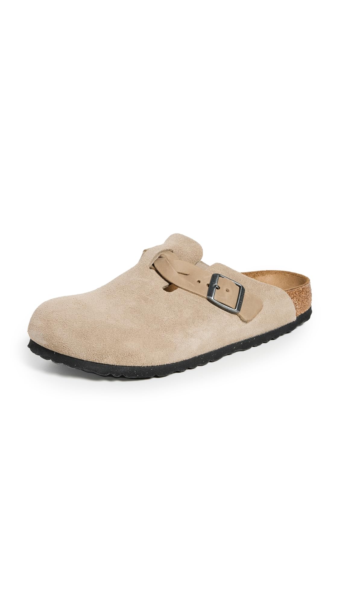 Birkenstock Boston Braid Clog- Suede Taupe EU 39 (US Women's 8-8.5) Narrow — Beige