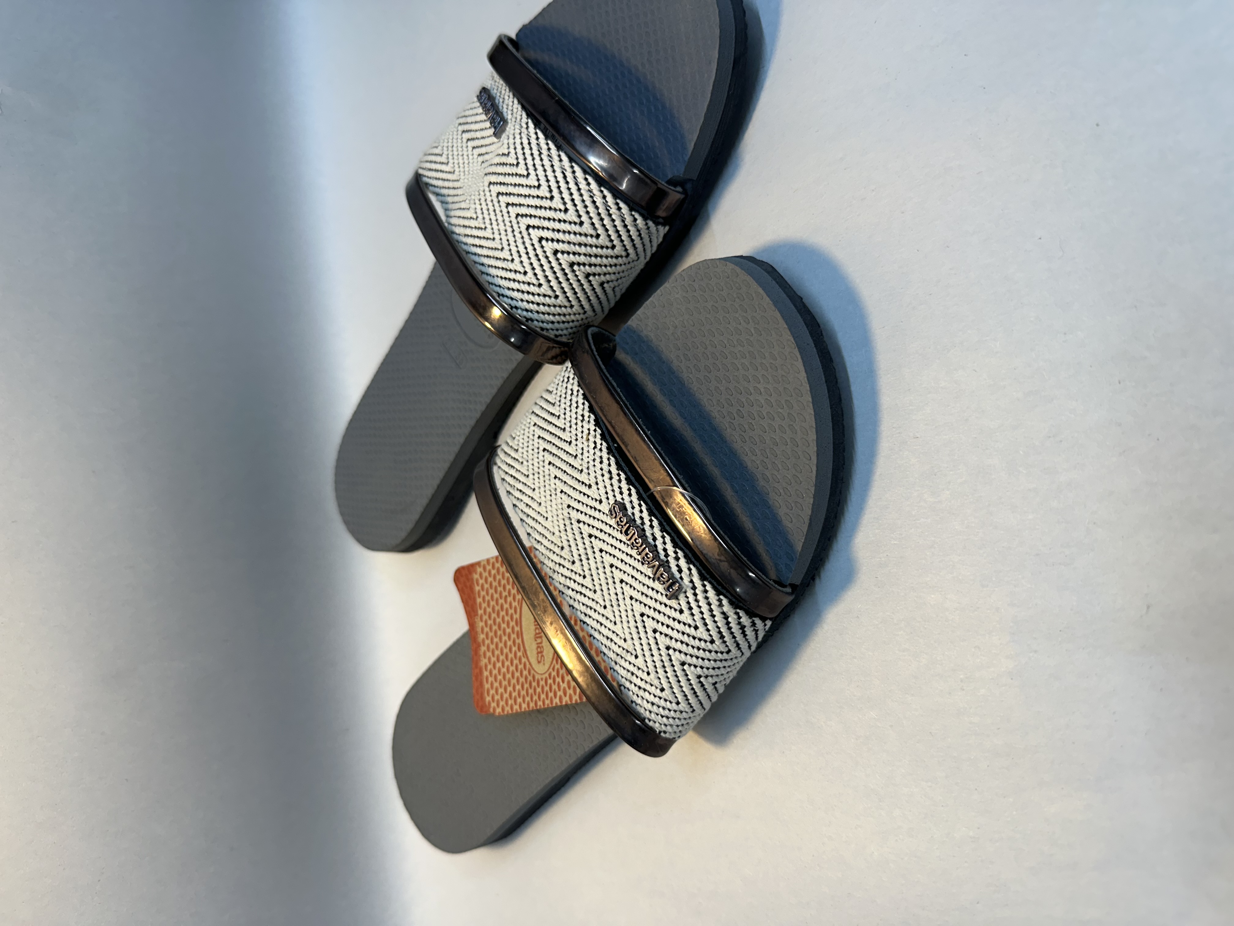 Havaianas Havaianas Women's You Trancoso Premium Sandals's Slides for Everyday Wear - Steel Grey, 7/8