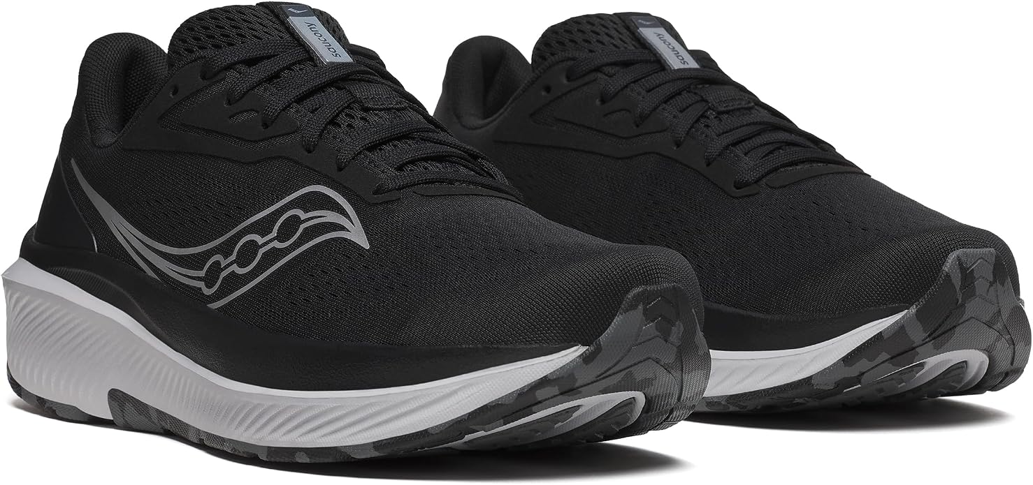 Saucony Saucony Women's Echelon 10 Sneaker, Black/Silver, 10.5 Wide