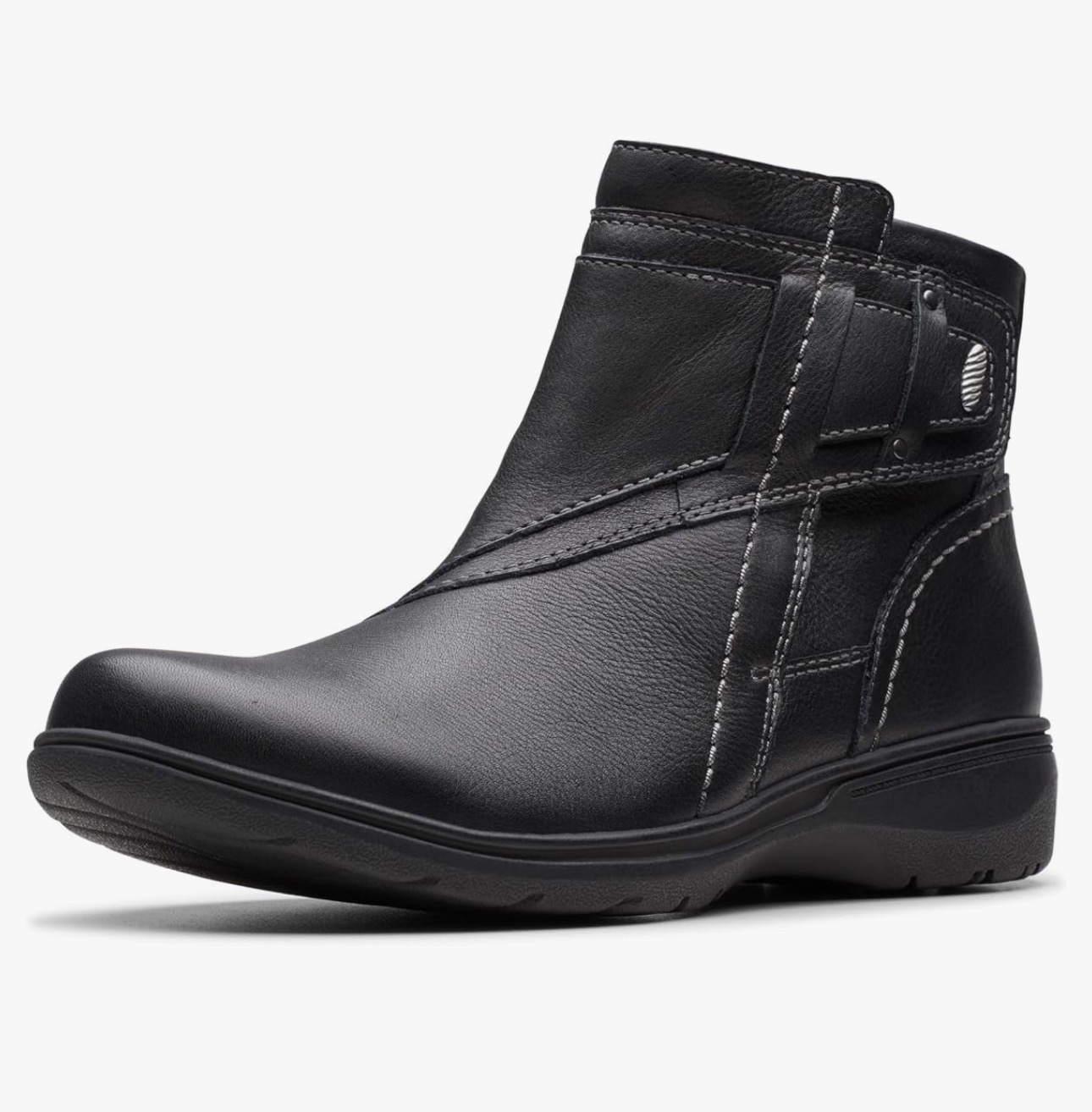 Clarks Clarks Collection Women's Carleigh Style Fashion Boot, Black Leather, 6 Medium US