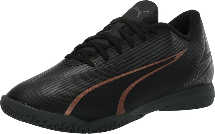 PUMA Puma Mens Ultra Play Indoor Trainer Soccer Shoes, Puma Mens Black-Copper Rose, 8