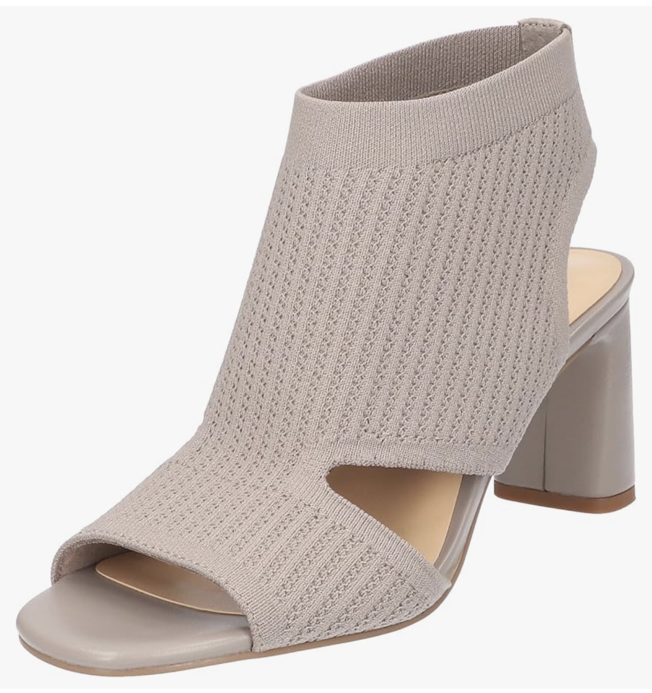 Bella Vita Bella Vita Women's Mira Block Heeled Sandals, Natural Knit, 9.5 Medium