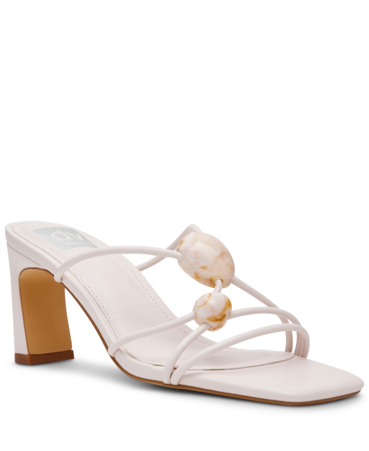 Dolce Vita Dolce Vita Women's Leesha Strappy Stone High Heel Dress Sandals - Ivory