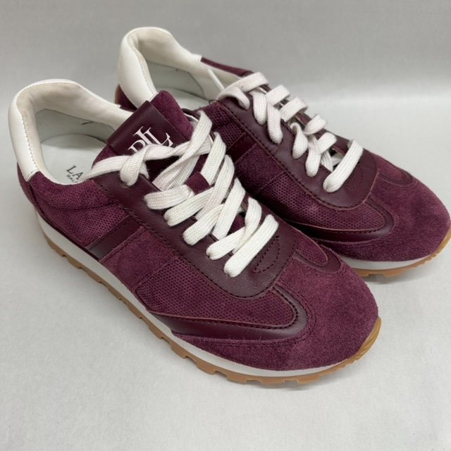 Lauren Ralph Lauren Lauren Ralph Lauren Dani Perforated Suede Sneaker, DRK Garnet/DRK Garnet/SNW WHT, 6