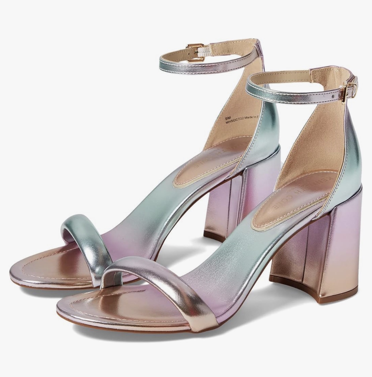 Kenneth Cole New York Kenneth Cole New York Women's Luisa Wedge Sandal, Rose Gold Multi, 6.5
