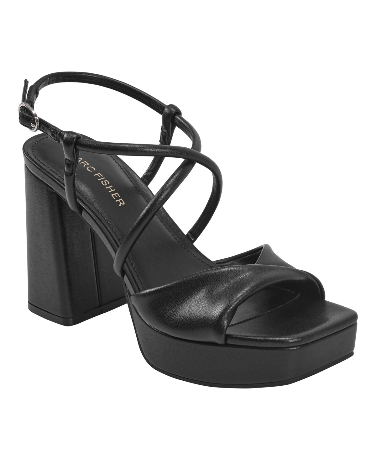 Marc Fisher Marc Fisher Women's Glady Crisscross High Block Heel Platform Sandals