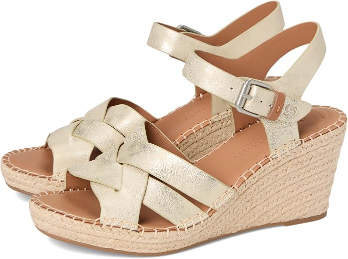 Gentle Souls by Kenneth Cole Gentle Souls by Kenneth Cole Women's Caspian Wedge Sandal, Ice Leather, 7