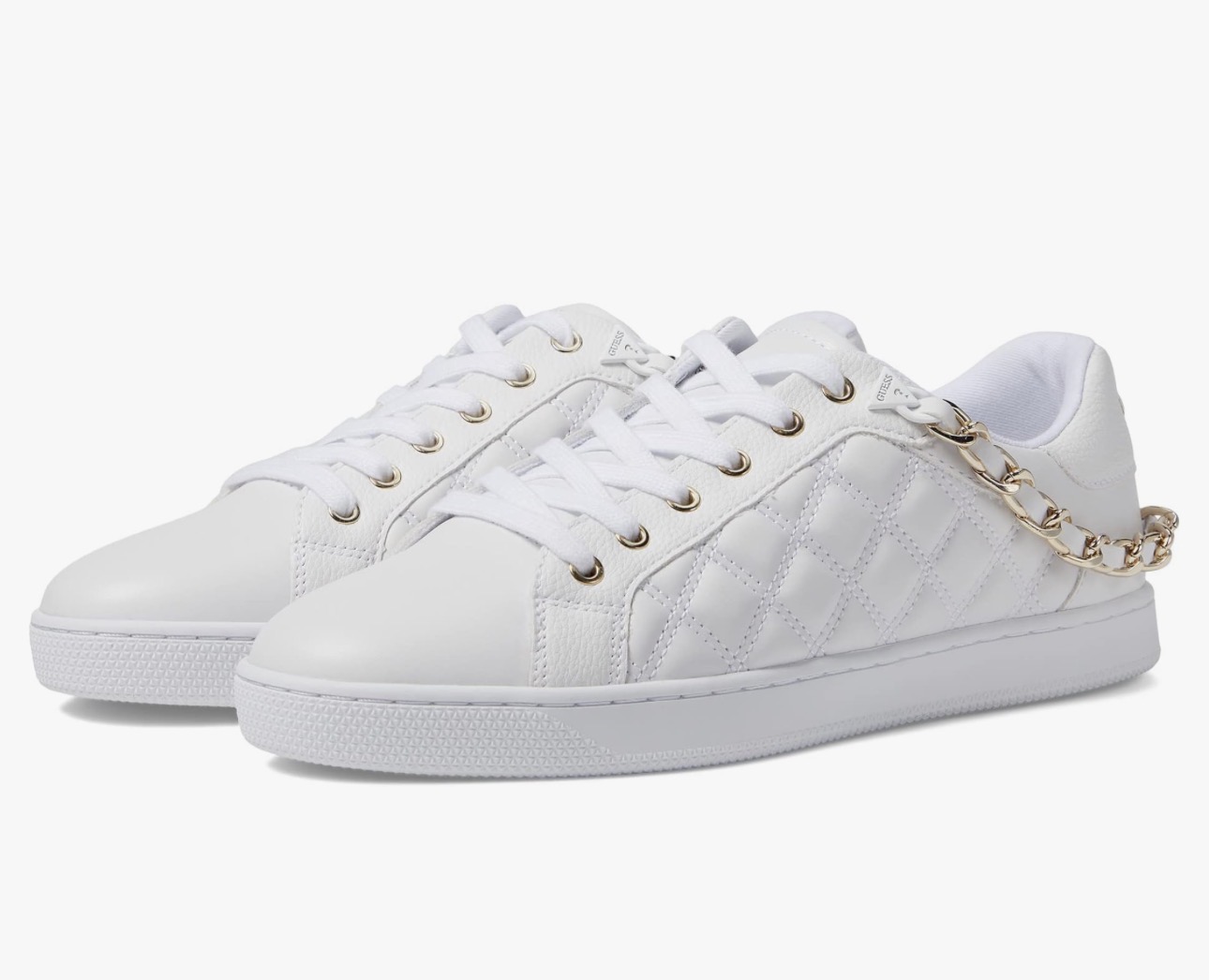 GUESS GUESS Women's Reney Sneaker, White 140, 6.5