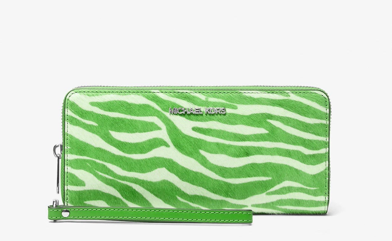 Michael Kors Michael Kors Large Jet Set Travel JST Continental REAL HAIRCALF Exotic Print Green
