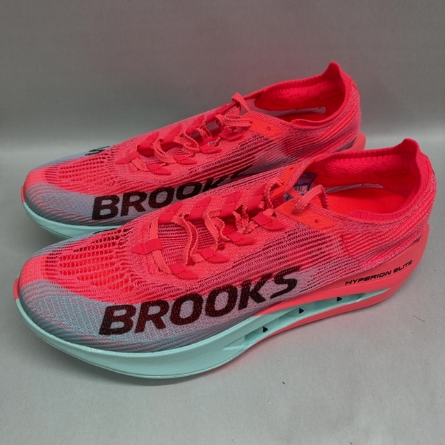 Brooks Brooks Unisex Hyperion Elite 5 Neutral Race Running Shoe for Men & Women - Pink Clay/Atomizer Blue - 11.5 Medium