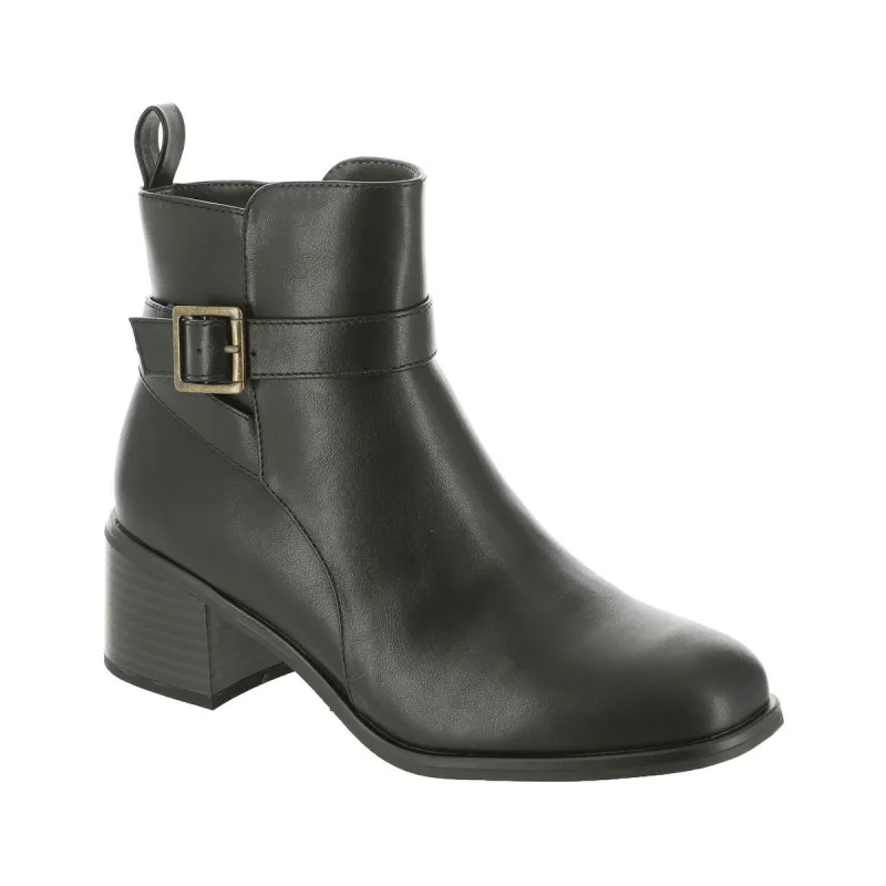 White Mountain Women's Narrows Block Heel Ankle Booties — Black — Sizes 8, 10, 8.5