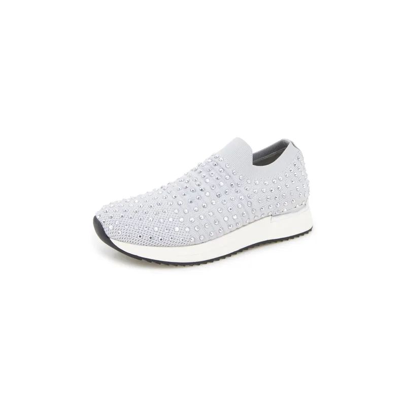 Kenneth Cole Reaction Women's Cameron Jewel Jogger Sneaker, Grey, 8