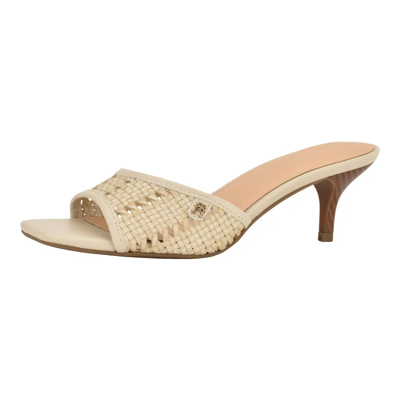 Tommy Hilfiger Women's Claihre Heeled Sandal, Ivory 150, 9.5 — Beige
