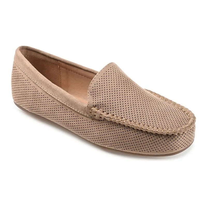 Journee Collection Women's Halsey Perforated Loafers Women's Shoes — Size 11