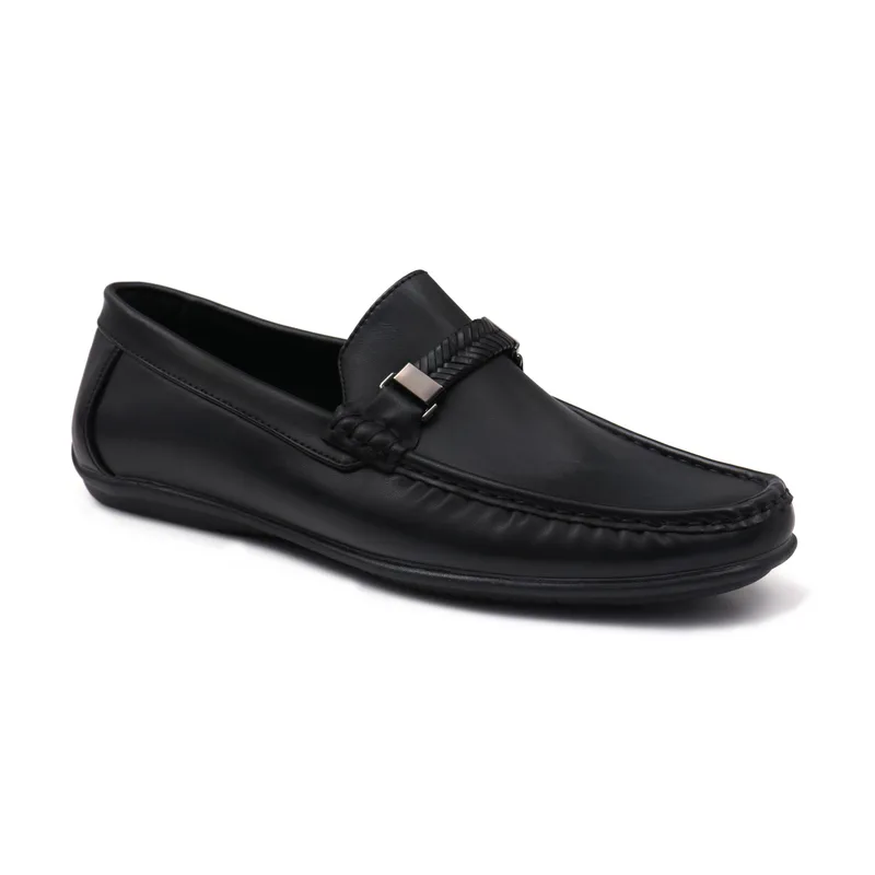 Aston Marc Mens Comfort Loafer, Lightweight Leather Slip on Shoes for Office, Casual Everyday Wear Black, Size 13