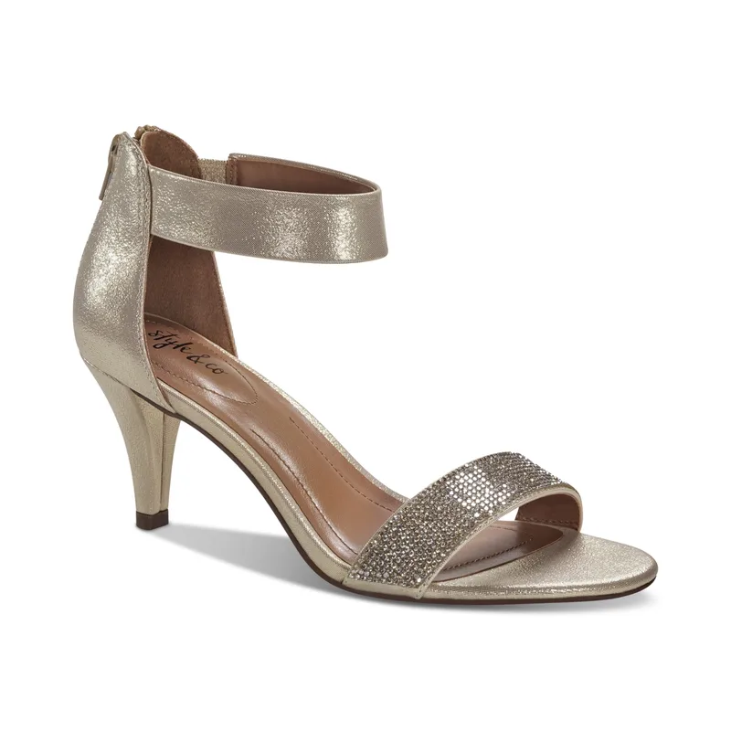 Style & Co Phillys Two-Piece Evening Sandals — Size 8