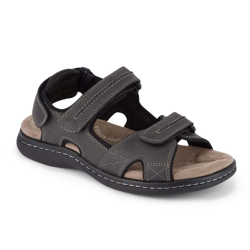 Dockers Mens Newpage Outdoor Sport Sandal Memory Foam, Grey, 12 M