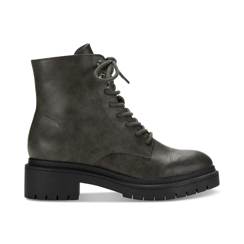 Style & Co Women's Zaharaa Platform Lace-up Boots — Dark Grey — Size 10 2