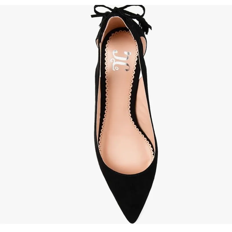 Journee Collection Women's Bindi Kitten Heel Pumps — Black — Size 8.5 2
