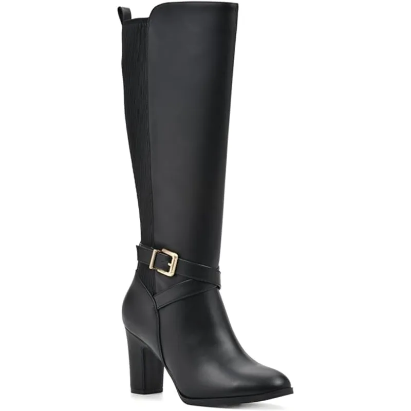 White Mountain Women's Teals Knee High Dress Boots — Black — Size 5.5
