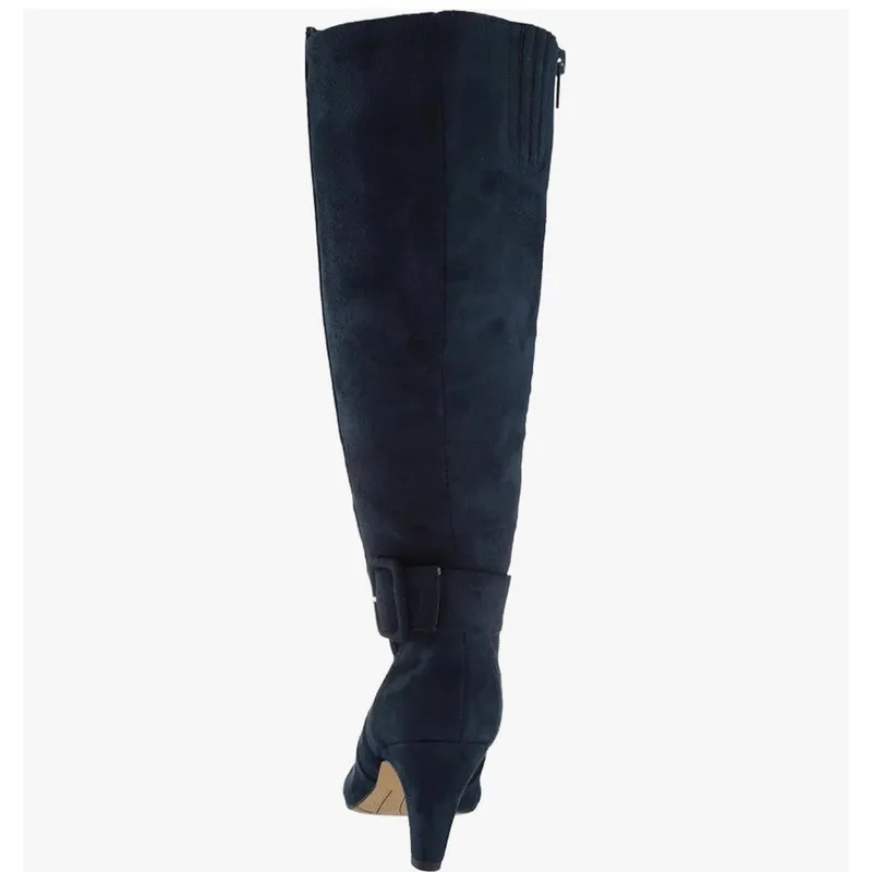 Bella Vita Women's Troy II dress boot Boot, Navy Suede, 11 2W US — Navy Super SD 3