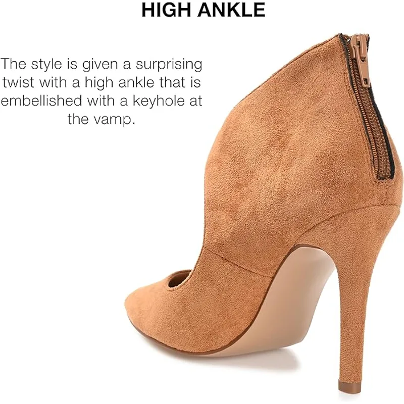 Journee Collection Women's Junniper Keyhole Stilettos Women's Shoes — Tan — Size 8 5