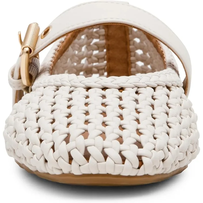 Dv Dolce Vita Women's Mulaney Ballet Flat, Ivory Woven, 6 — Beige 2
