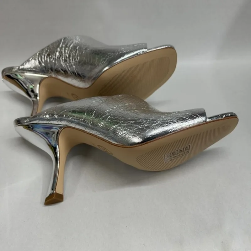 Michael Michael Kors Women's Luna Mule Dress Sandals - Silver — Size 11 10