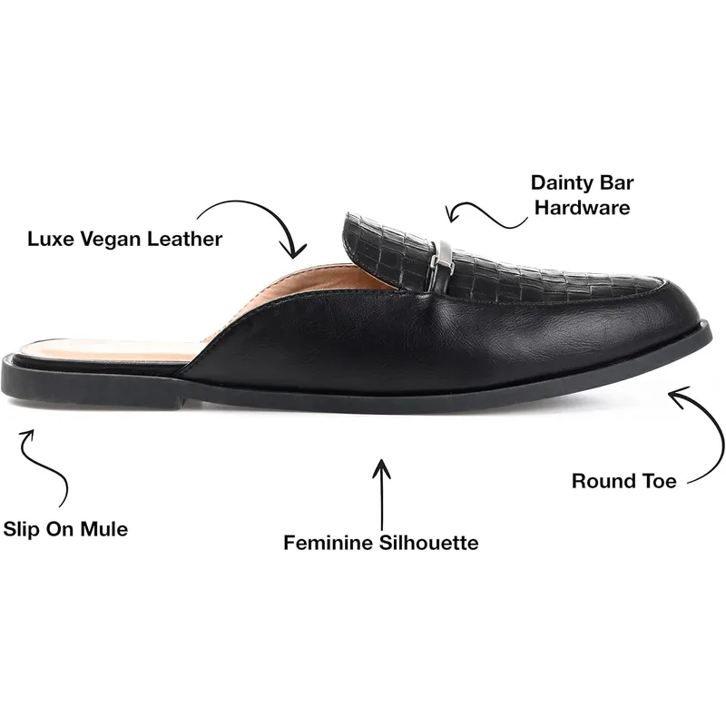 Journee Collection Women's Rubee Mules — Black — Size 9.5 3