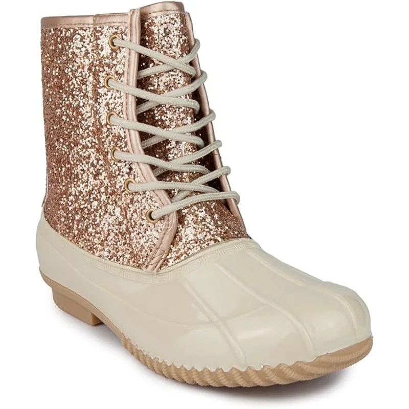 Sugar Women's Skylar Glitter Duck Boots Women's Shoes — Pink — Size 6