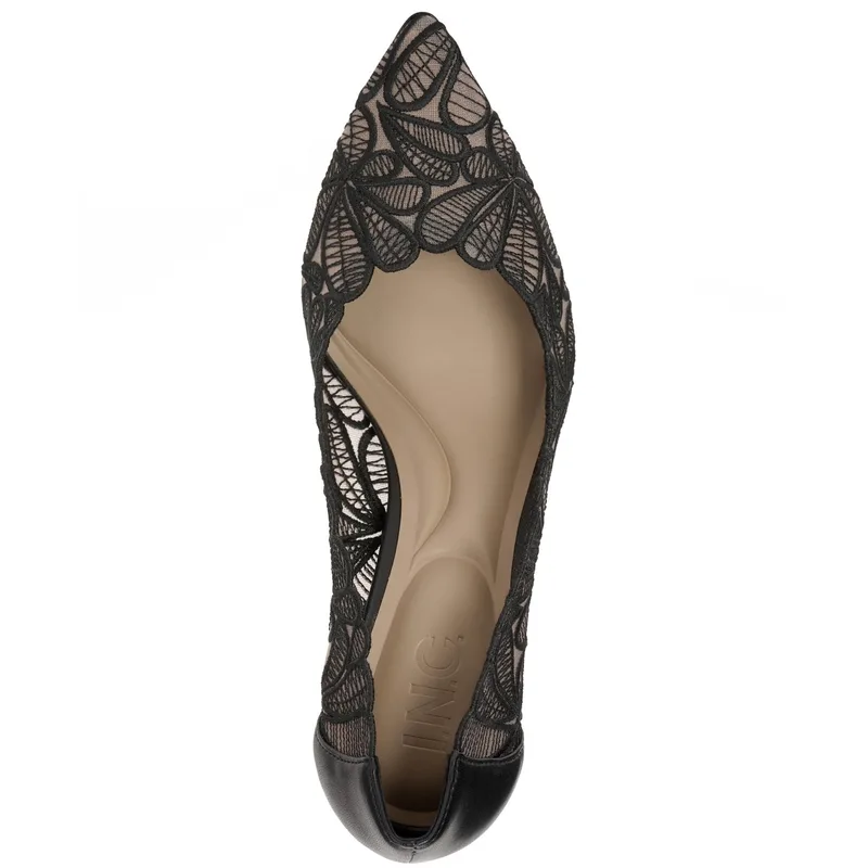 I.n.c. International Concepts Women's Zitah Embellished Pointed Toe Pumps — Black — Size 5.5 3