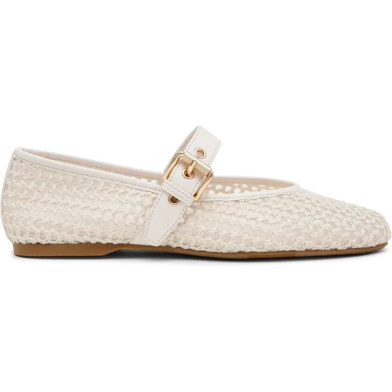 Dv Dolce Vita Women's Mulaney Ballet Flat, Ivory Woven, 6 — Beige 3