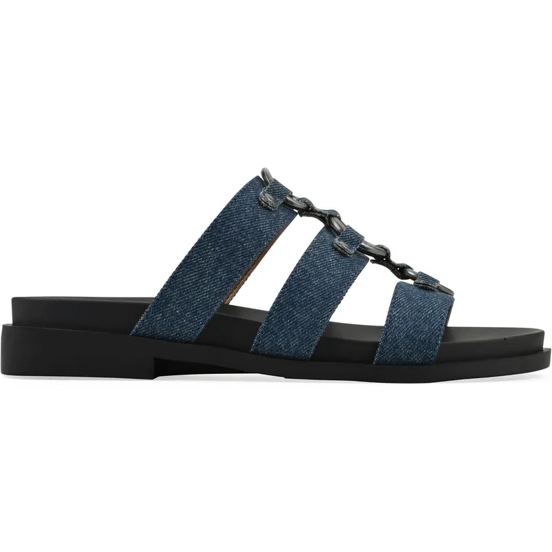 White Mountain Women's Koala Strappy Sandal, Denimblue/Fabric, 6 M — Demin Blue 2