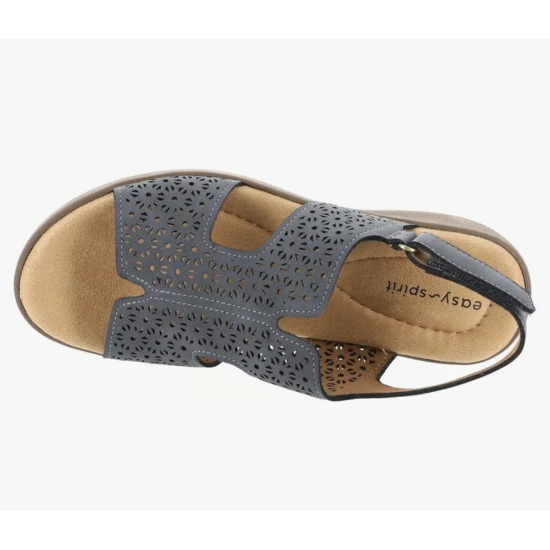 Easy Spirit Women's Kali3 Open Toe Casual Slingback Sandals, Blue 420, 9.5 M — Light Blue 5