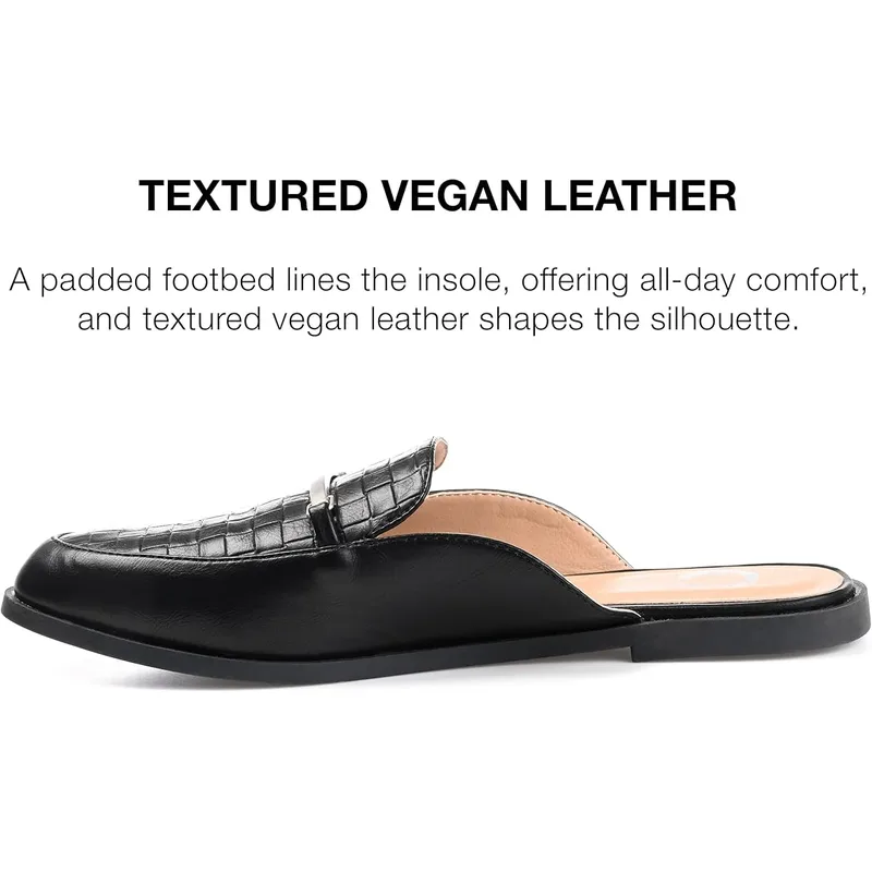 Journee Collection Women's Rubee Mules — Black — Size 9.5 5