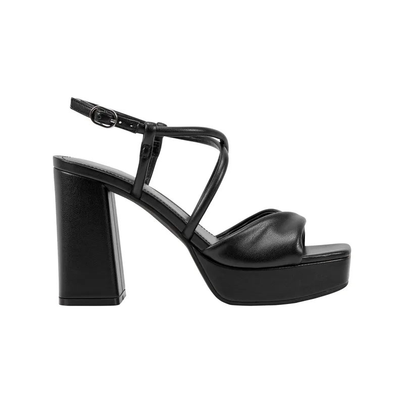 Marc Fisher Women's Glady Crisscross High Block Heel Platform Sandals — Black — Size 8.5 2