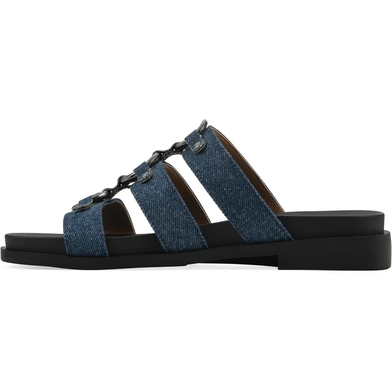 White Mountain Women's Koala Strappy Sandal, Denimblue/Fabric, 6 M — Demin Blue 3