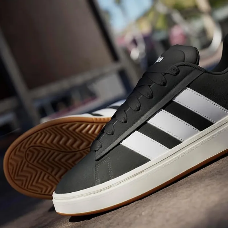 Adidas Men's Grand Court Alpha — Black/White/Gum — Size 12 4